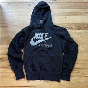 Nike Black Hoodie Sweatshirt Iconic Style
